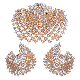 Ahmed Fashion Bohemian Full Rhinestone Gold Silver Shell Earring&Ring Set for Women New Trend Statement Jewelry Set Gifts