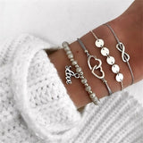 Ailend Bohemian Shell Moon Bracelet Set Fashion Pop Bracelet Women's Gift Vintage Bracelet Party 2019