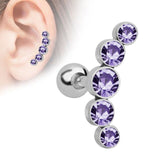 Crystal Gem Ear Tragus Rings