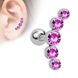 Crystal Gem Ear Tragus Rings