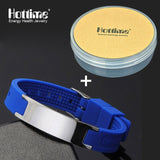 Black (Colour) Power Silicone Wristband 4 In 1 Bio Elelents Energy Magnetic Bracelet For Men Wrist Band Keep Balance Bracelets