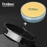 Black (Colour) Power Silicone Wristband 4 In 1 Bio Elelents Energy Magnetic Bracelet For Men Wrist Band Keep Balance Bracelets