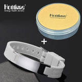 Black (Colour) Power Silicone Wristband 4 In 1 Bio Elelents Energy Magnetic Bracelet For Men Wrist Band Keep Balance Bracelets