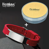 Black (Colour) Power Silicone Wristband 4 In 1 Bio Elelents Energy Magnetic Bracelet For Men Wrist Band Keep Balance Bracelets