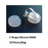 BoYuTe Wholesale White Transparent Soft Silicone Anti-Pain Ear Clip Pad Earrings Accessories DIY Jewelry Findings Components