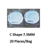 BoYuTe Wholesale White Transparent Soft Silicone Anti-Pain Ear Clip Pad Earrings Accessories DIY Jewelry Findings Components