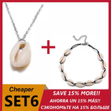 Bohemian Cowrie Conch Shell Pendant Necklace for Women Fashion Ocean Sea Beach Necklaces Boho Shell Jewelry