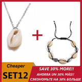 Bohemian Cowrie Conch Shell Pendant Necklace for Women Fashion Ocean Sea Beach Necklaces Boho Shell Jewelry