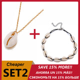 Bohemian Cowrie Conch Shell Pendant Necklace for Women Fashion Ocean Sea Beach Necklaces Boho Shell Jewelry