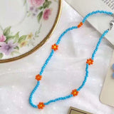 Bohemian Handmade Rainbow Beads Choker Necklace Boho Candy Color Bead Satellite Necklace Women Fashion Jewelry
