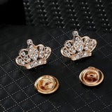 Bovvsky 1Pair Small Brooch Pin mini crown deer button brooch Unisex Maple Leaf Lapel Pins Suit Shirt Collar Jewelry Accessories