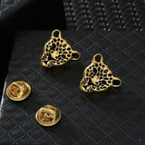 Bovvsky 1Pair Small Brooch Pin mini crown deer button brooch Unisex Maple Leaf Lapel Pins Suit Shirt Collar Jewelry Accessories