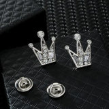 Bovvsky 1Pair Small Brooch Pin mini crown deer button brooch Unisex Maple Leaf Lapel Pins Suit Shirt Collar Jewelry Accessories