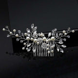 Bridal Hair Accessories Crystal Peals Hair Combs Wedding Hair Clips Accessories Jewelry Handmade Women Hair Ornaments Headpieces