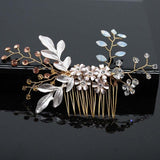 Bridal Hair Accessories Crystal Peals Hair Combs Wedding Hair Clips Accessories Jewelry Handmade Women Hair Ornaments Headpieces
