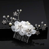 Bridal Hair Accessories Crystal Peals Hair Combs Wedding Hair Clips Accessories Jewelry Handmade Women Hair Ornaments Headpieces