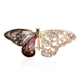 Butterfly Bragonfly Bird Brooches Animal Pins Men And Women's Metal Rhinestone Insects Banquet Wedding Brooch Gifts