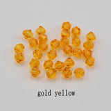 Buy 1 and get 1 free 4mm shiny Crystal beads Bicone Beads Glass Beads Loose Spacer Beads for bracelet DIY Jewelry Making  200pcs