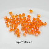Buy 1 and get 1 free 4mm shiny Crystal beads Bicone Beads Glass Beads Loose Spacer Beads for bracelet DIY Jewelry Making  200pcs