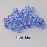 Buy 1 and get 1 free 4mm shiny Crystal beads Bicone Beads Glass Beads Loose Spacer Beads for bracelet DIY Jewelry Making  200pcs