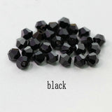 Buy 1 and get 1 free 4mm shiny Crystal beads Bicone Beads Glass Beads Loose Spacer Beads for bracelet DIY Jewelry Making  200pcs