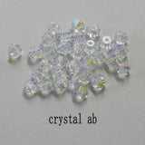 Buy 1 and get 1 free 4mm shiny Crystal beads Bicone Beads Glass Beads Loose Spacer Beads for bracelet DIY Jewelry Making  200pcs