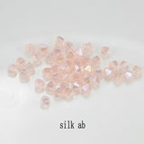 Buy 1 and get 1 free 4mm shiny Crystal beads Bicone Beads Glass Beads Loose Spacer Beads for bracelet DIY Jewelry Making  200pcs