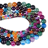 Chanfar 4 6 8 10 12mm Natural Stone Beads Black Lava Tiger Eye Bulk Loose Stone Beads For DIY Making Bracelet Necklace Jewelry