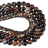 Chanfar 4 6 8 10 12mm Natural Stone Beads Black Lava Tiger Eye Bulk Loose Stone Beads For DIY Making Bracelet Necklace Jewelry