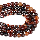 Chanfar 4 6 8 10 12mm Natural Stone Beads Black Lava Tiger Eye Bulk Loose Stone Beads For DIY Making Bracelet Necklace Jewelry