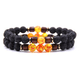 Couple bracelet set natural Stone bracelet/beads/lava/homme/fashion/bangles Bracelet Men Wooden bead mala bracelets Accessorie J