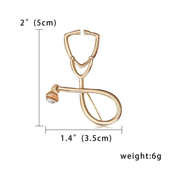 Creative 4 styles Brooches Doctor Nurse Stethoscope Enamel Pins Medical Denim Clothes Lapel Pins Badge Brooch Jewelry