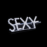 Crystal Hair Jewelry Unique Letter Barrettes Hairwear for Women Kid Girls Gift Wedding Party Hair Pins and Clips Headwear