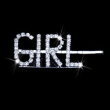 Crystal Hair Jewelry Unique Letter Barrettes Hairwear for Women Kid Girls Gift Wedding Party Hair Pins and Clips Headwear
