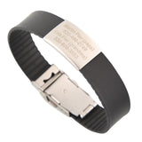 Custom Children ID Bracelet Child Engraved Identification Bracelets Baby SOS Wrist Band Kids Boys ID Safety Silicone Wristbands