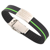 Custom Children ID Bracelet Child Engraved Identification Bracelets Baby SOS Wrist Band Kids Boys ID Safety Silicone Wristbands