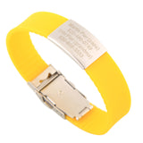 Custom Children ID Bracelet Child Engraved Identification Bracelets Baby SOS Wrist Band Kids Boys ID Safety Silicone Wristbands