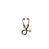 Doctors Nurses Gold Sliver Mini Stethoscope Brooches Pins Jackets Coat Lapel Pin Bag Button Collar Badges Gifts Medical Jewelry