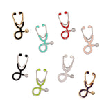 Doctors Nurses Gold Sliver Mini Stethoscope Brooches Pins Jackets Coat Lapel Pin Bag Button Collar Badges Gifts Medical Jewelry