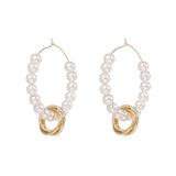 FASHIONSNOOPS New Sea Shell Pendant Earrings Gold Statement Earrings For Women Weddings Party Irregular Geometric Jewelry Gift