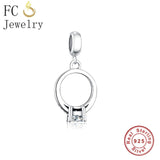 FC Jewelry Fit Original Pandora Charms Bracelet Authentic 925 Silver Paris Eiffel Tower Pendant Hanging Beads Berloque DIY Gift
