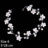 FORSEVEN Gold Silver Headbands Hair Jewelry Pearl Crystal Leaf  Bride Tiaras Headpiece Wedding Bridal Hair Accessories Gift JL