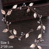 FORSEVEN Gold Silver Headbands Hair Jewelry Pearl Crystal Leaf  Bride Tiaras Headpiece Wedding Bridal Hair Accessories Gift JL