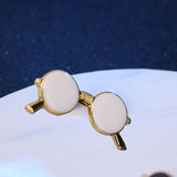 Fashion Enamel Oil Glasses Sunglasses Pins and Brooches Men's Suit Dress Shirt Collar Mens Clothing & Accessories