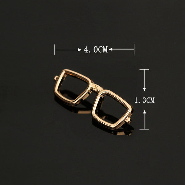 Fashion Enamel Oil Glasses Sunglasses Pins and Brooches Men's Suit Dress Shirt Collar Mens Clothing & Accessories