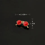 Fashion Enamel Oil Glasses Sunglasses Pins and Brooches Men's Suit Dress Shirt Collar Mens Clothing & Accessories