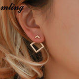 Fashion Jewelry Cute Triangle Dangle Earrings Ms. Square Earrings Unique Design Small Geometric Earrings Ms. Gift alentine's Day