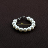 Fashion Simulated Pearl Statement Big Small Hoop Earrings for Women Exaggerate Circle Earrings Personality Nightclub Jewelry