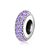 Fit Pandora Charms Original Bracelet Spacer Charm 925 Silver Bead Abstract Zircon Beads Jewelry Making 2016 Winter DIY Berloque