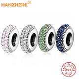 Fit Pandora Charms Original Bracelet Spacer Charm 925 Silver Bead Abstract Zircon Beads Jewelry Making 2016 Winter DIY Berloque